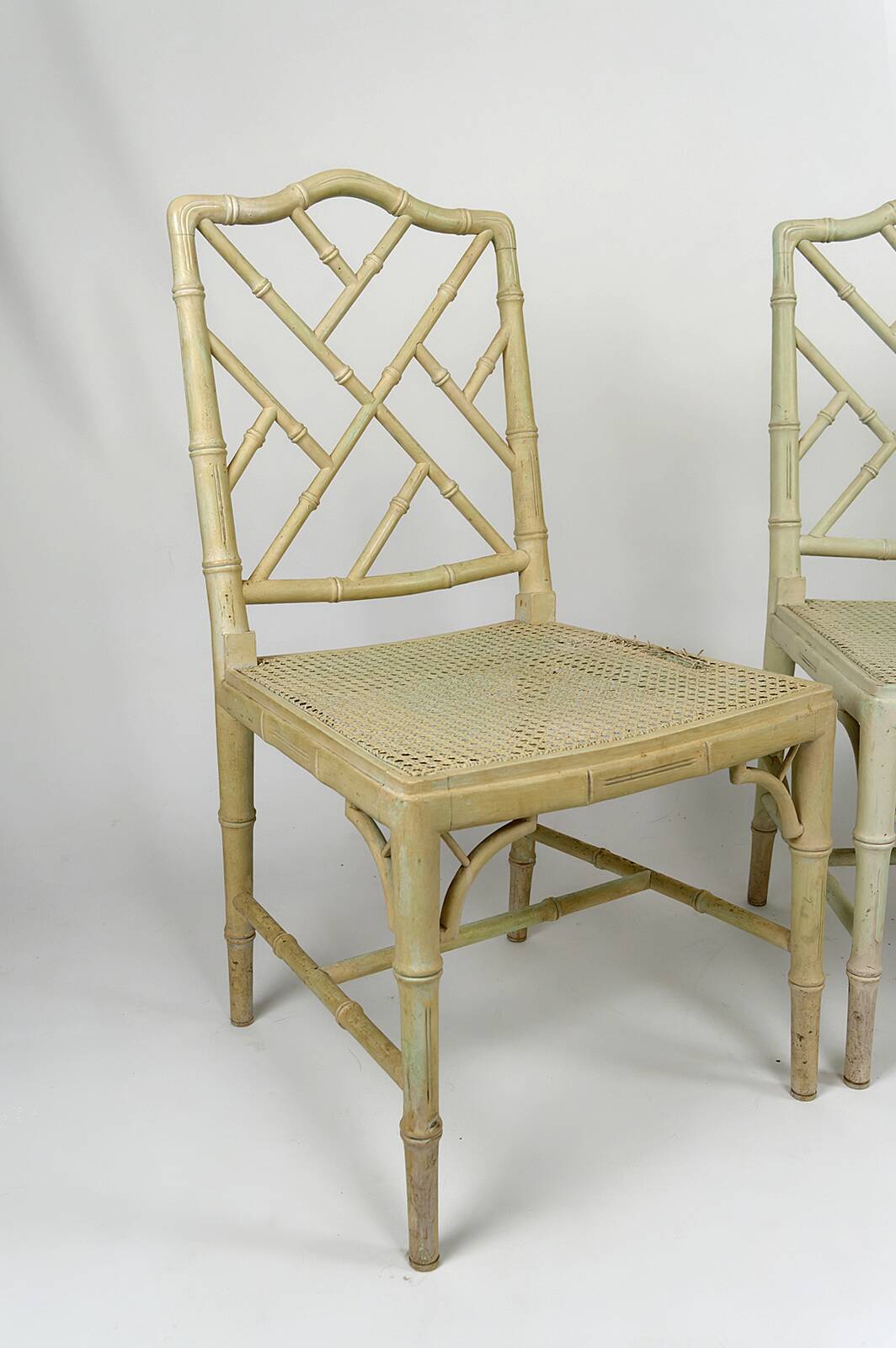 Set of 3 Japanese-style chairs, France, circa 1900