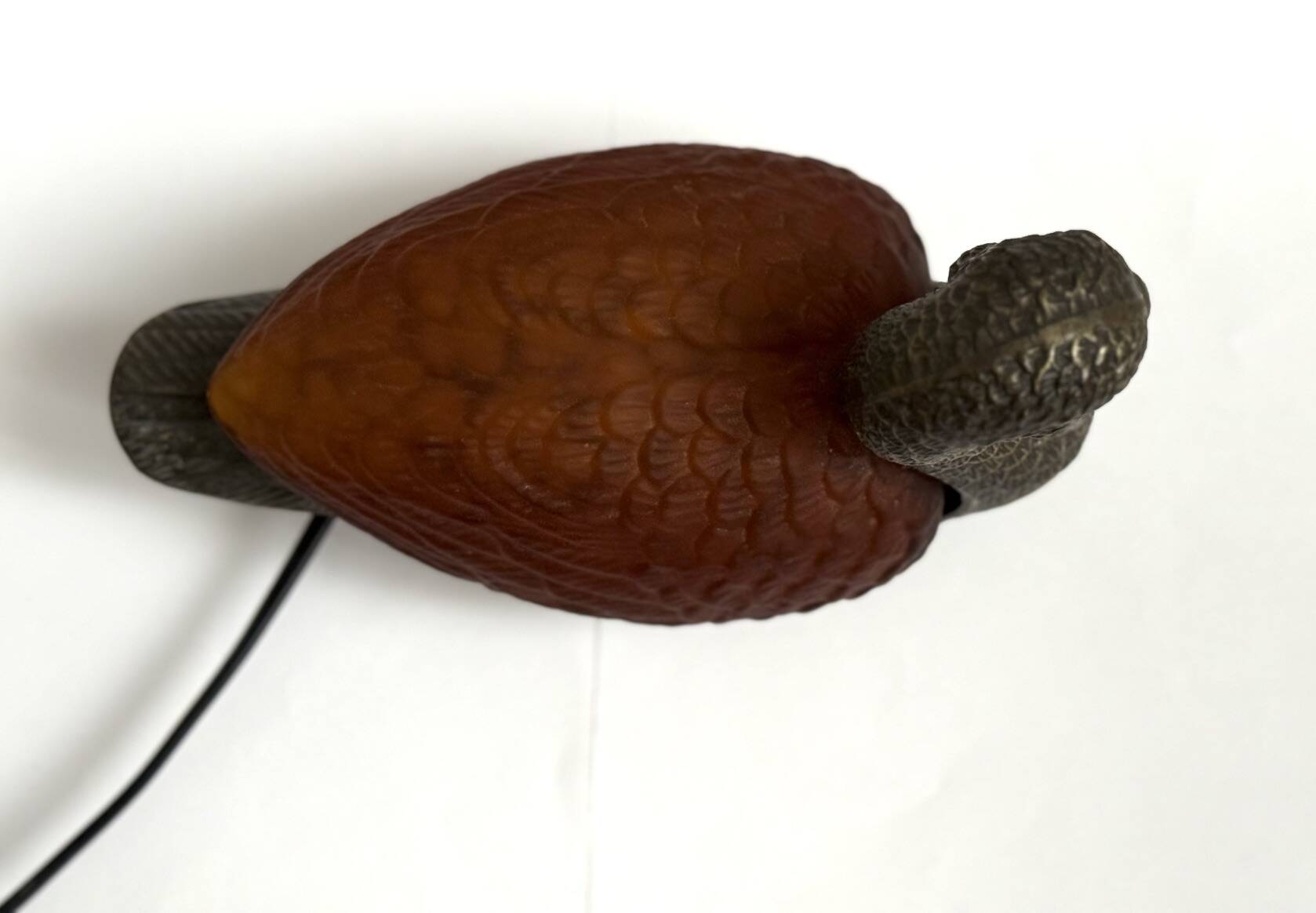 Vintage bronze duck lamp