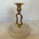 Metal and stone candlestick