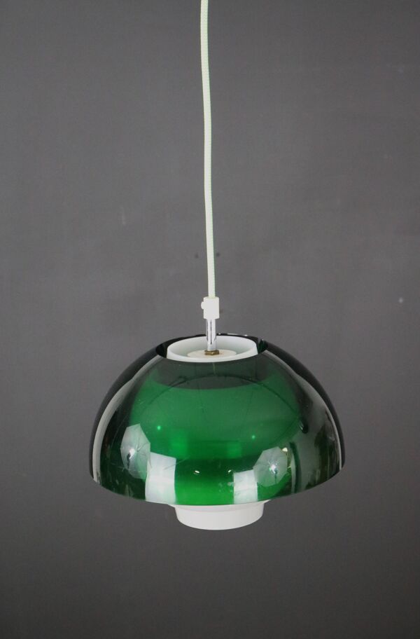 Superbe suspension en acrylique de Bent Karlby pour ASK Lightings - Modèle Ergo - Danemark années 70