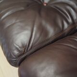 Leather living room set, Italian design, 1960s, manufacturer: B&B Italia