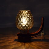 Lampe de table en bois du milieu du siècle/ Drevo Humpolec, années 1960.