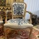 Suite of 4 Louis XV style convertible armchairs