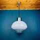 White mid-century Italian pendant lamp by Mazzega, 1970s.