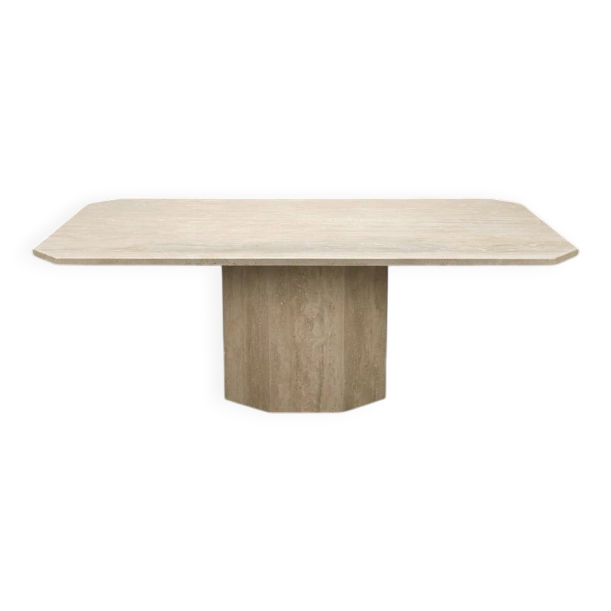Large travertine table from the 1980s.