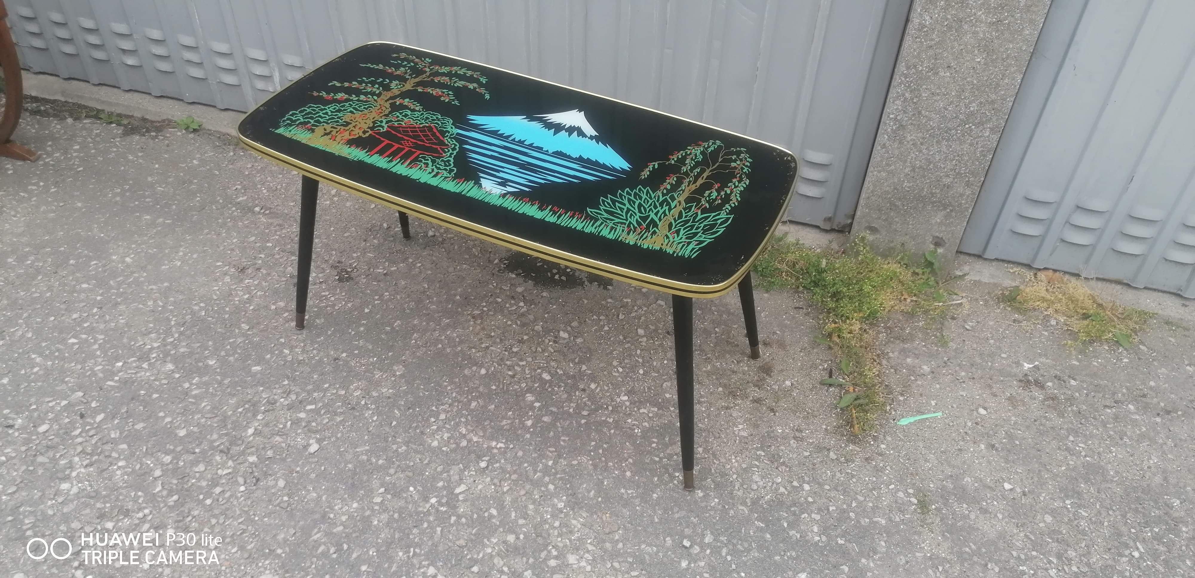 Former black coffee table