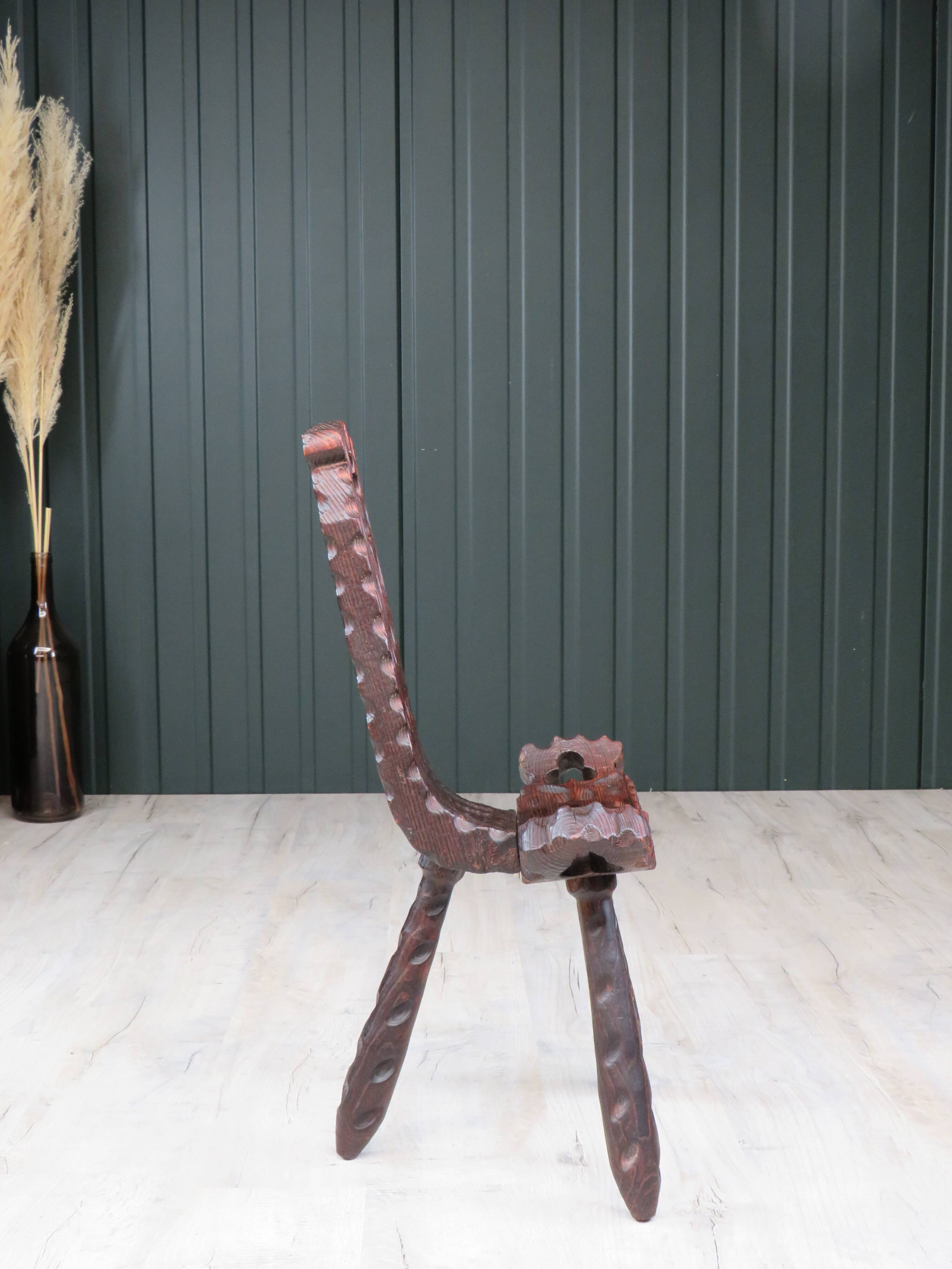 Brutalist tripod chair