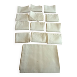 Serviette et nappes brodées damassées