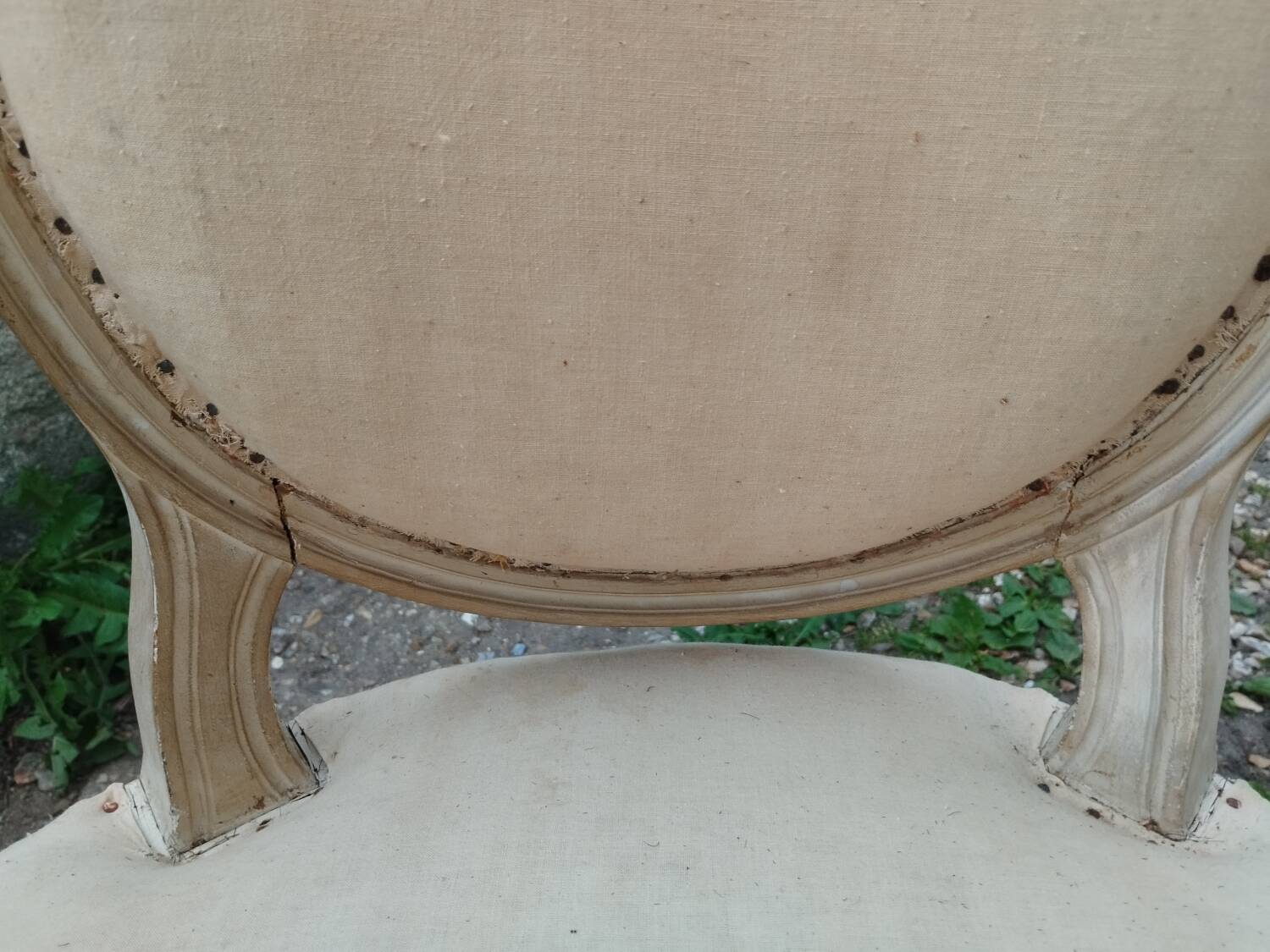 Antique armchair in Louis XVI style, 19th century.