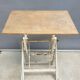 Table with architect's mechanism 1960 in white lacquered wood