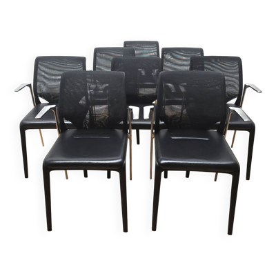 Suite de 8 chaises MediaSlim, Vitra