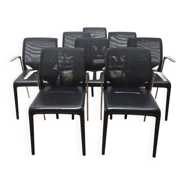 Suite de 8 chaises MediaSlim, Vitra