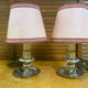 Pair of Vintage Brass Cave Rat Bedside Lamps France