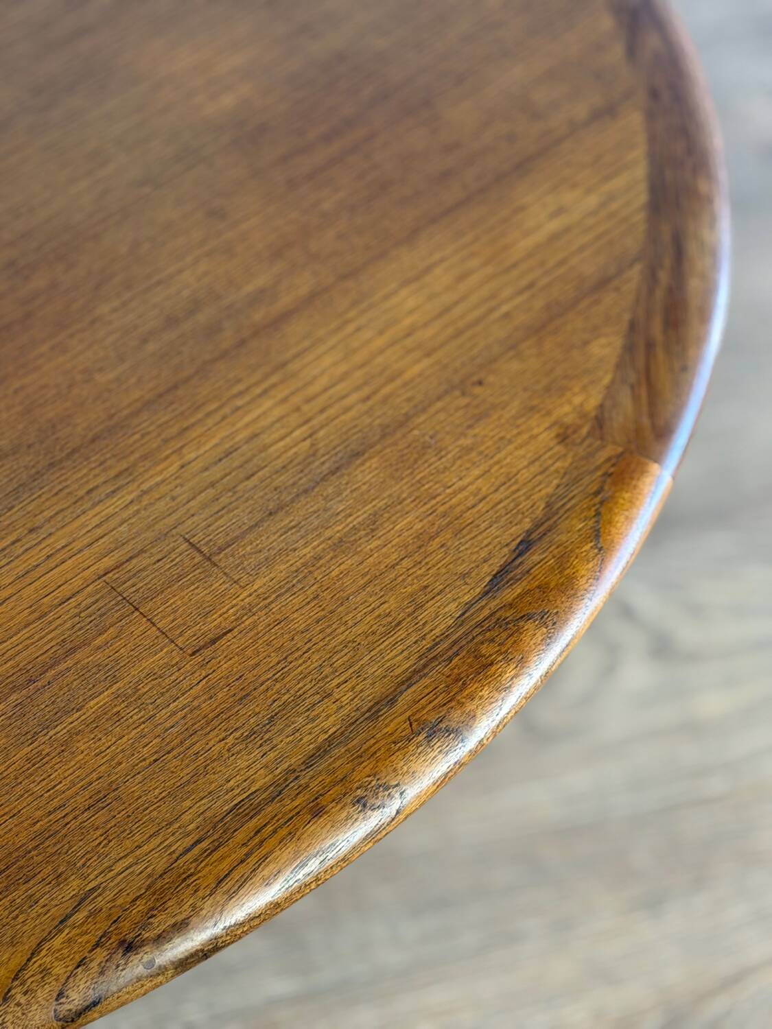 Vintage Danish round coffee table – in the style of Johannes Andersen