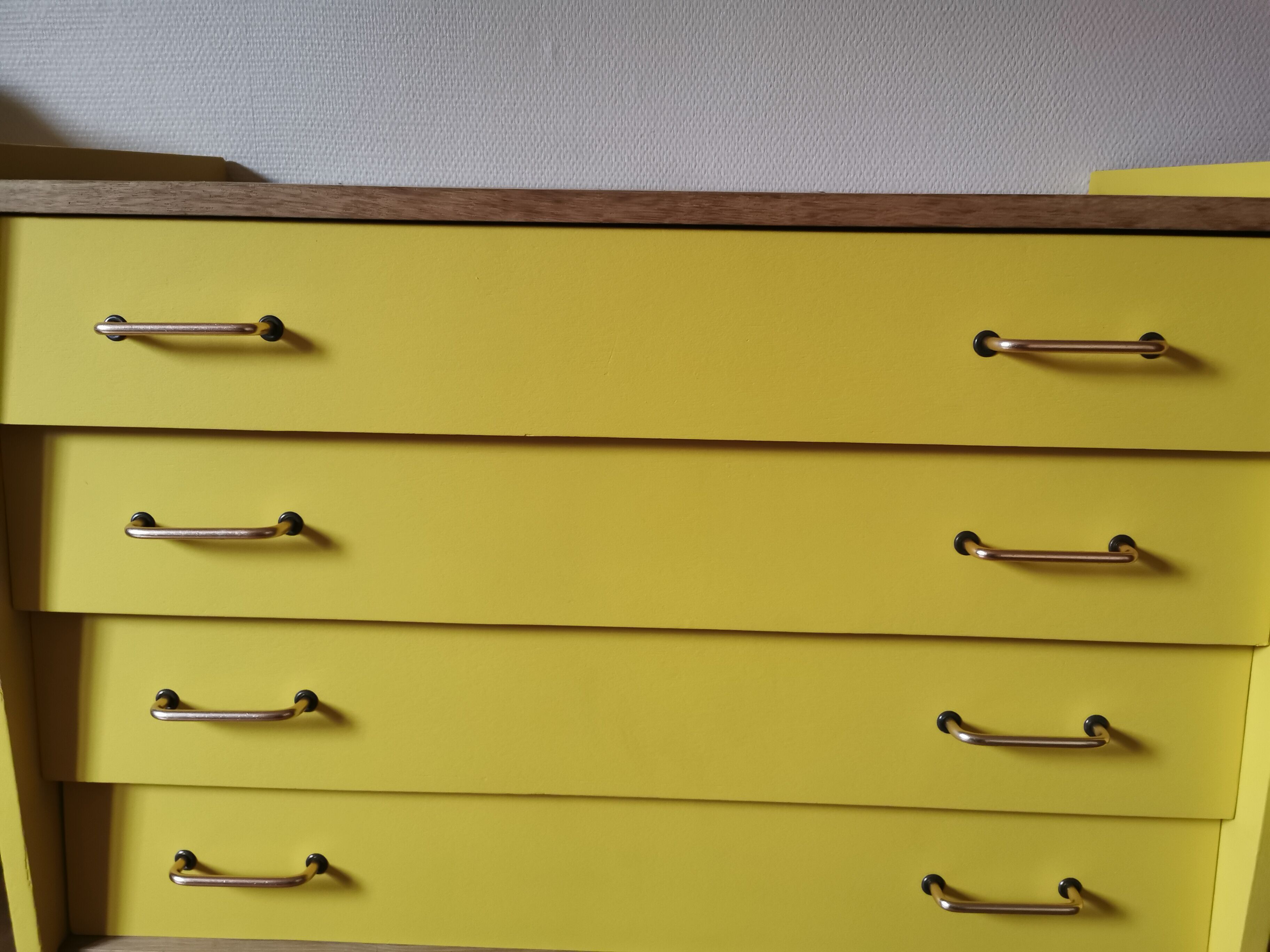 Vintage chest of drawers restyled feet compass