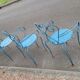 Old wrought iron garden furniture