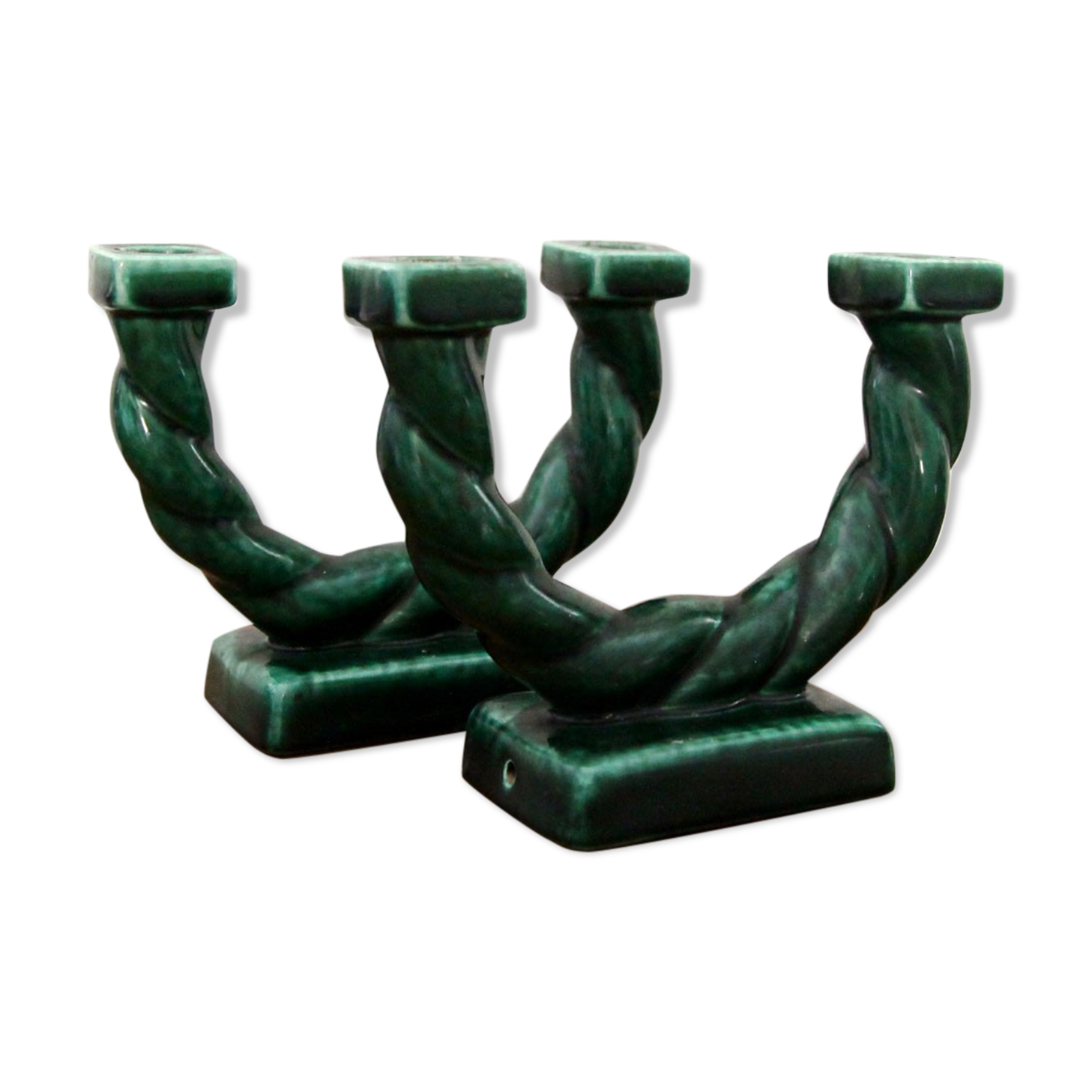 Pair of vintage lonchamp candlesticks