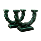 Pair of vintage lonchamp candlesticks