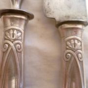 Cutlery for cutting meat in silver plated art nouveau style jugenstyl