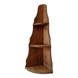 Antique wooden corner wall shelf