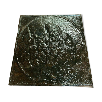 Fireplace bottom plate in cast iron XIX century