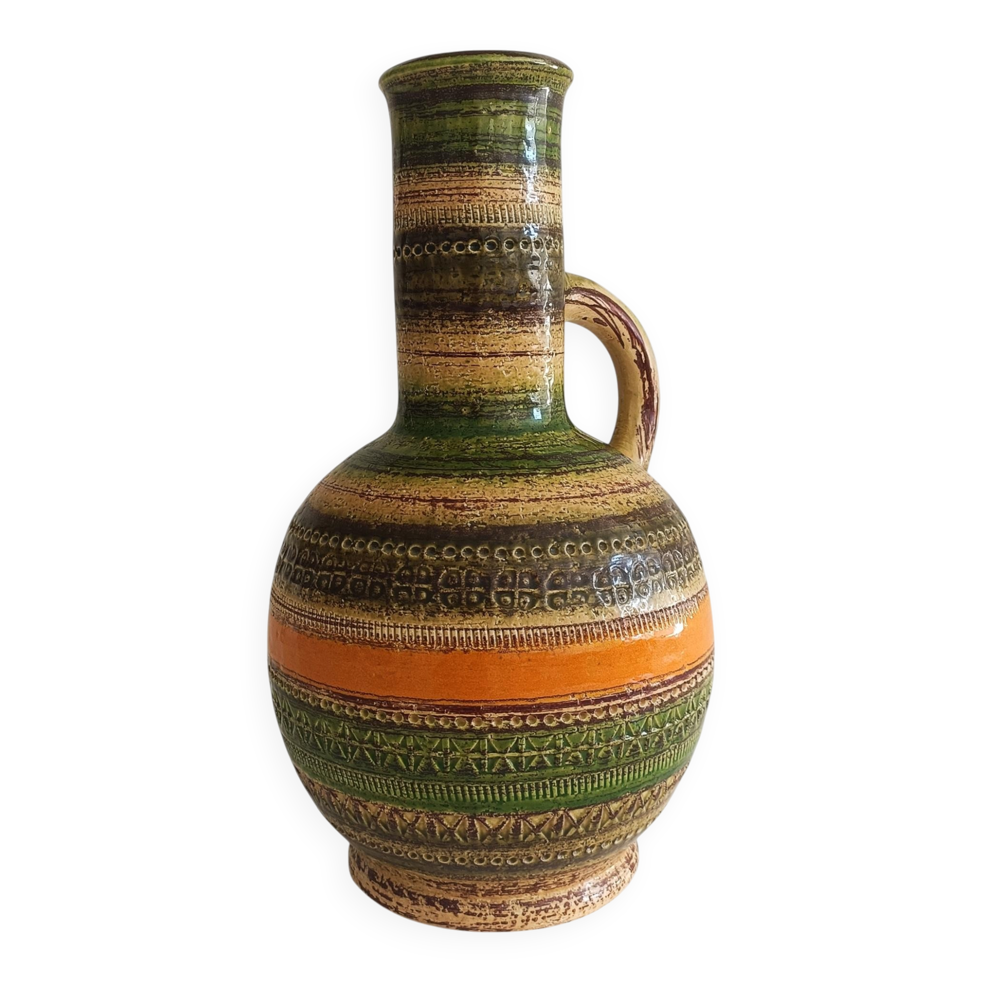 Bitossi Large Ceramic Vase by Aldo Londi, Mid-Century Modern, 1960s