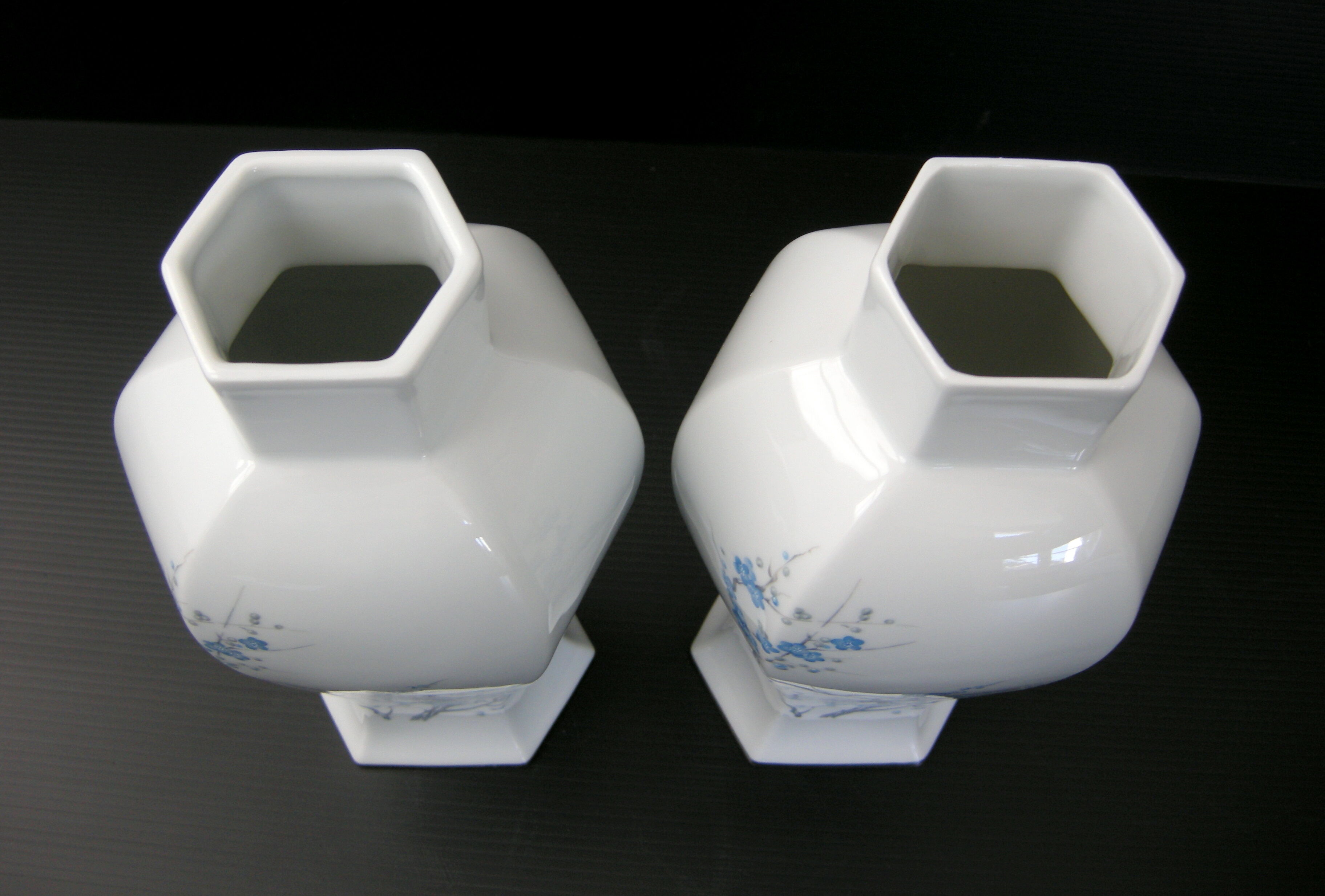 Paire de vases vintage 1960 porcelaine de Limoges