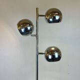 Space-Age Chrome Floor Lamp, Italy, 1970s