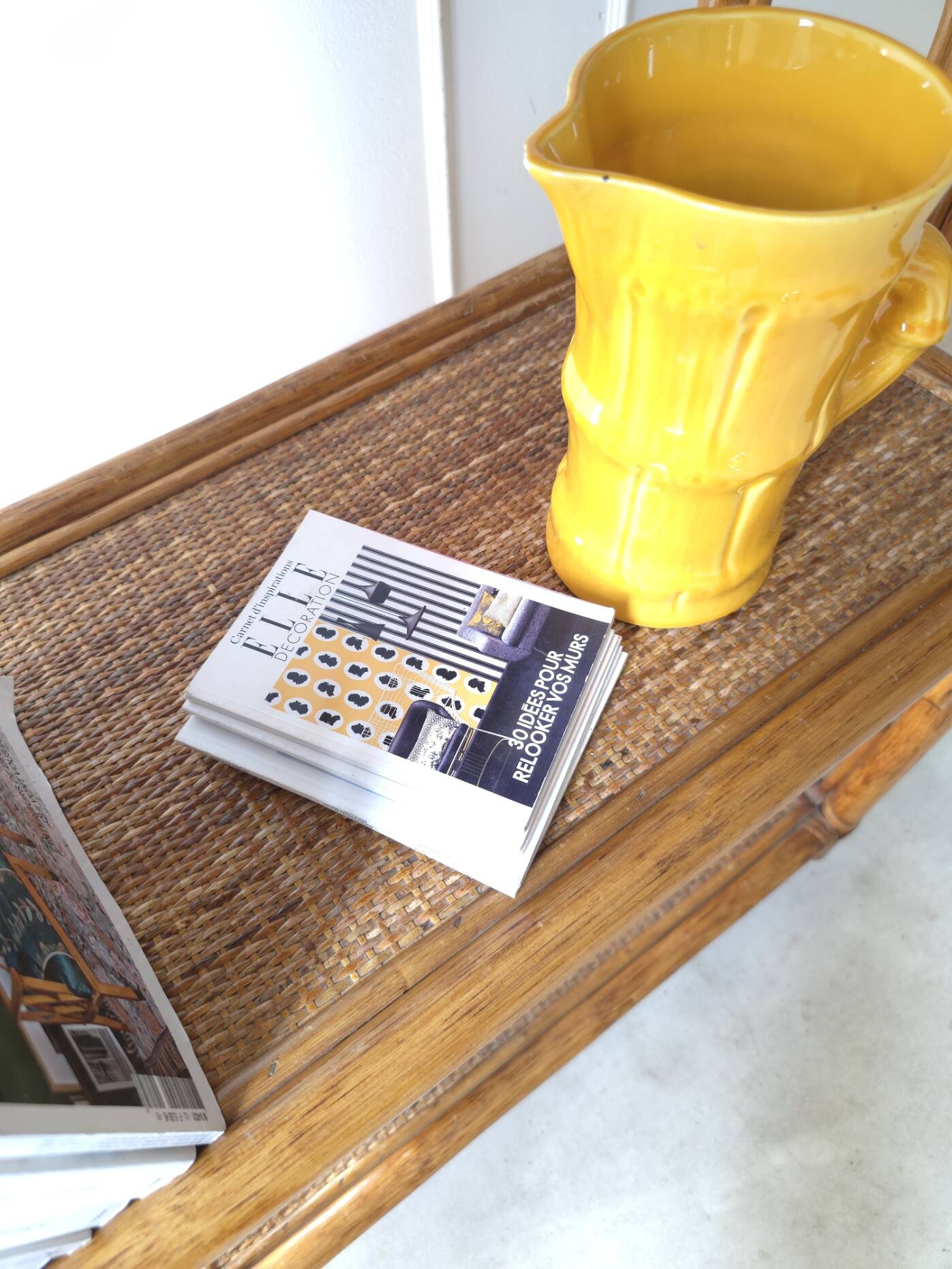 Vintage rattan shelf
