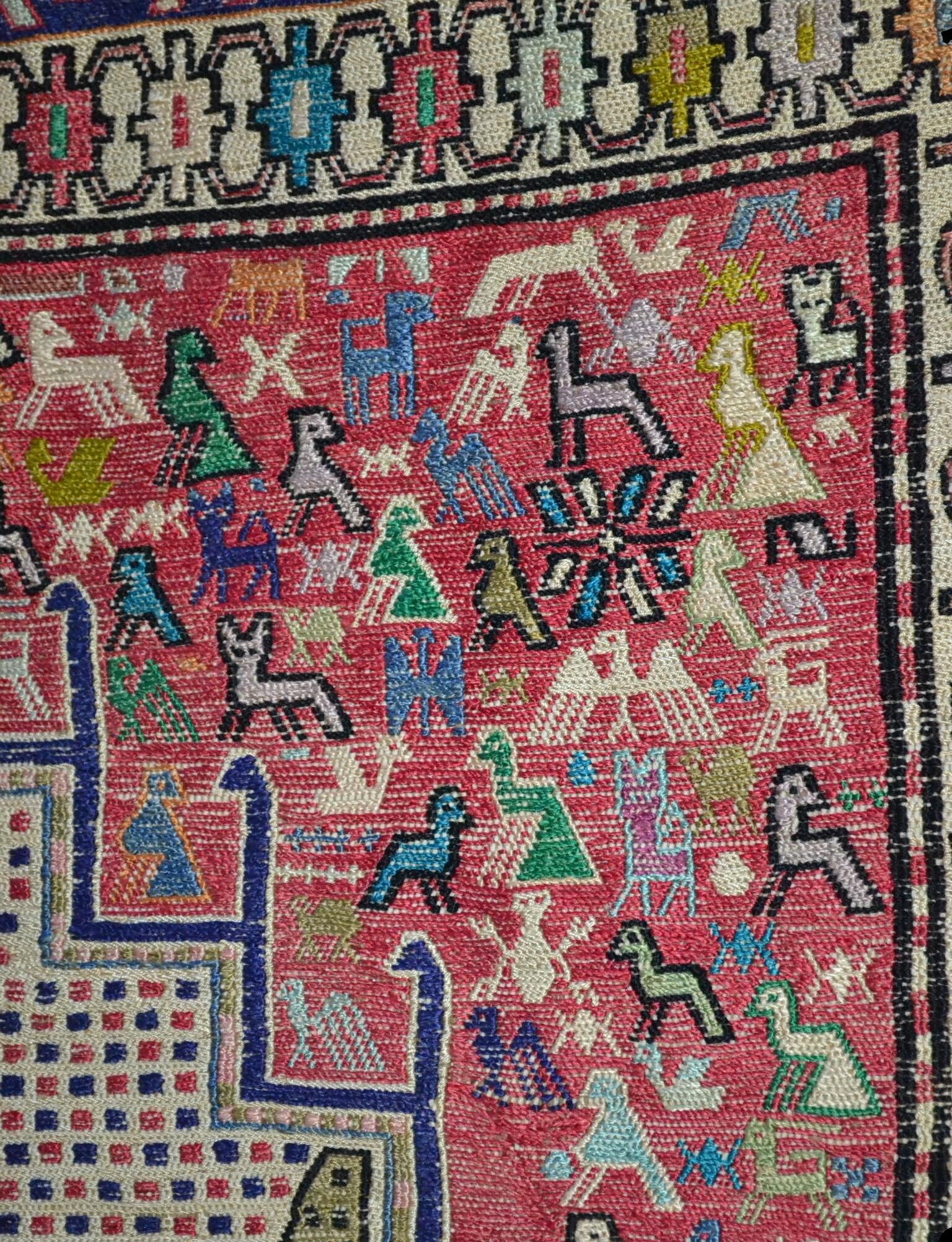 Kilim Soumak, Iranian Azerbaijan, 112 cm x 203 cm, hand knotted around 1970