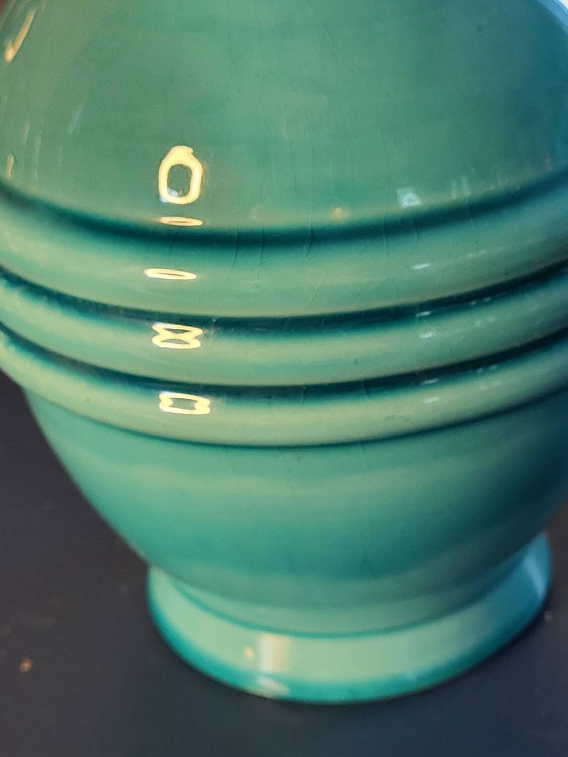 Pied de lampe boule turquoise
