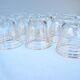 12 liqueur glasses with a gold rim from the 1950s-1960s.