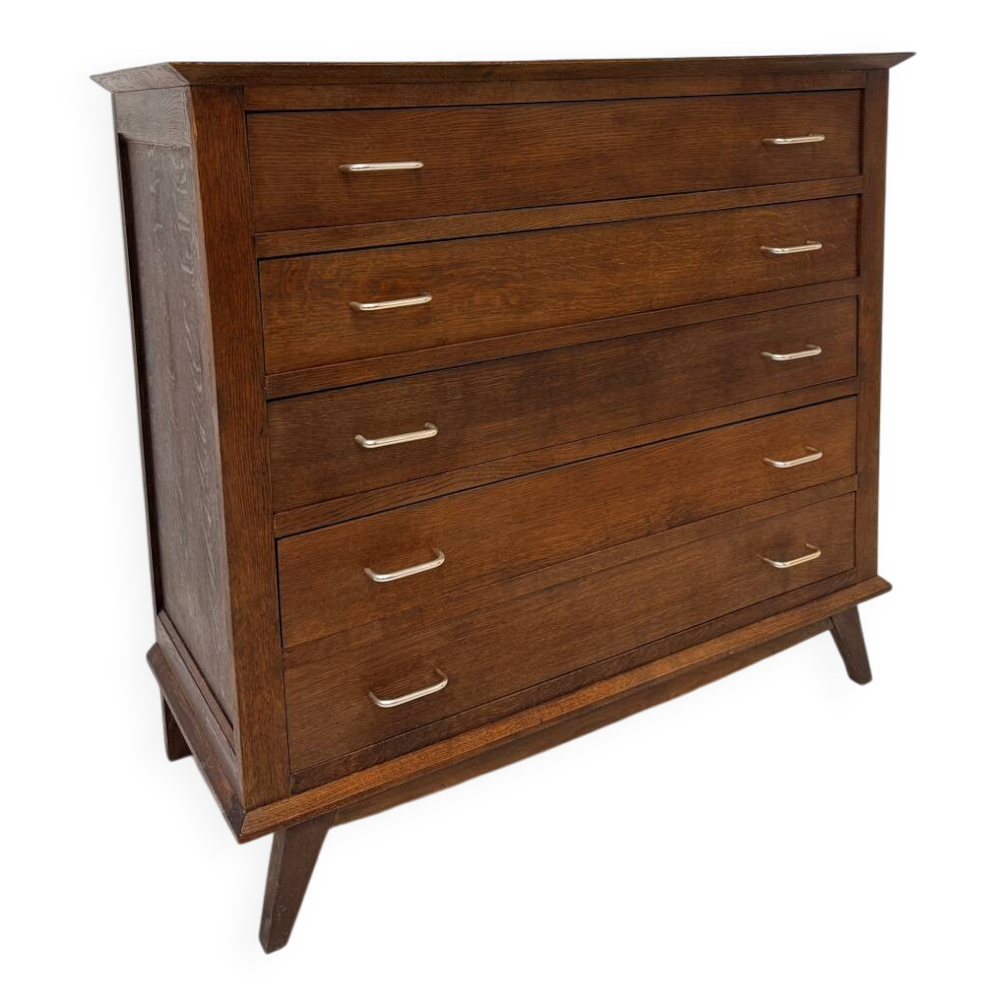 Vintage chest of drawers with splayed legs