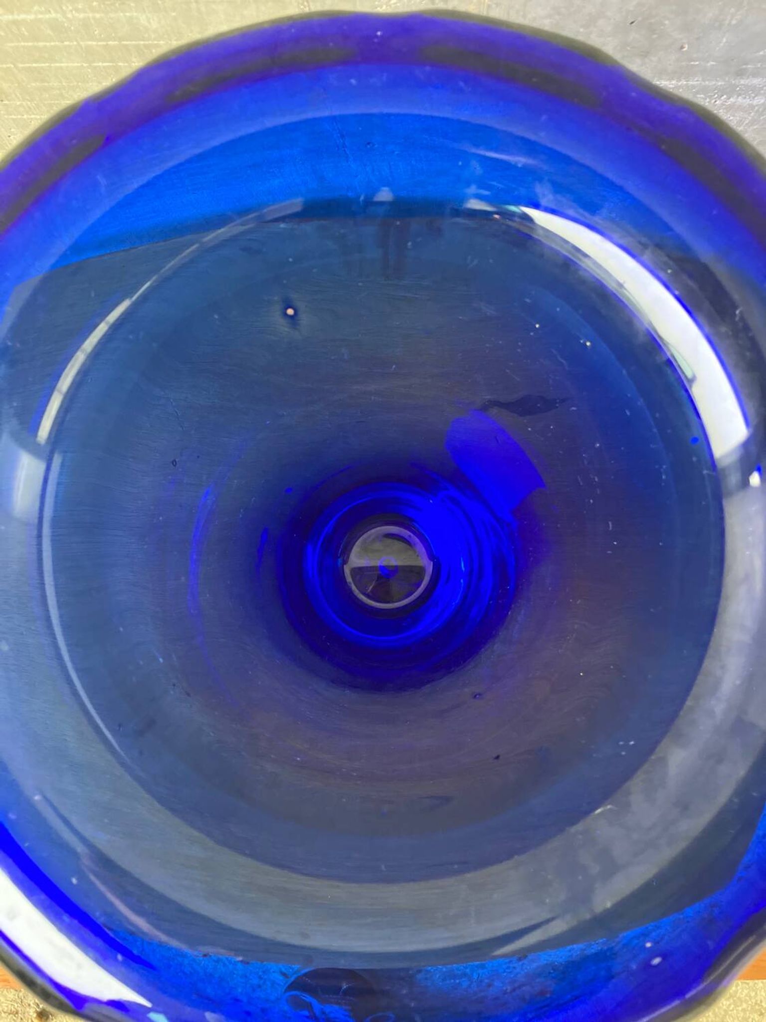 Large blue Murano glass vase 1960s