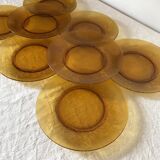 Amber GLASS PLATES 70s
