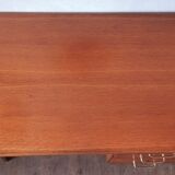 vintage desk with wooden storage drawers