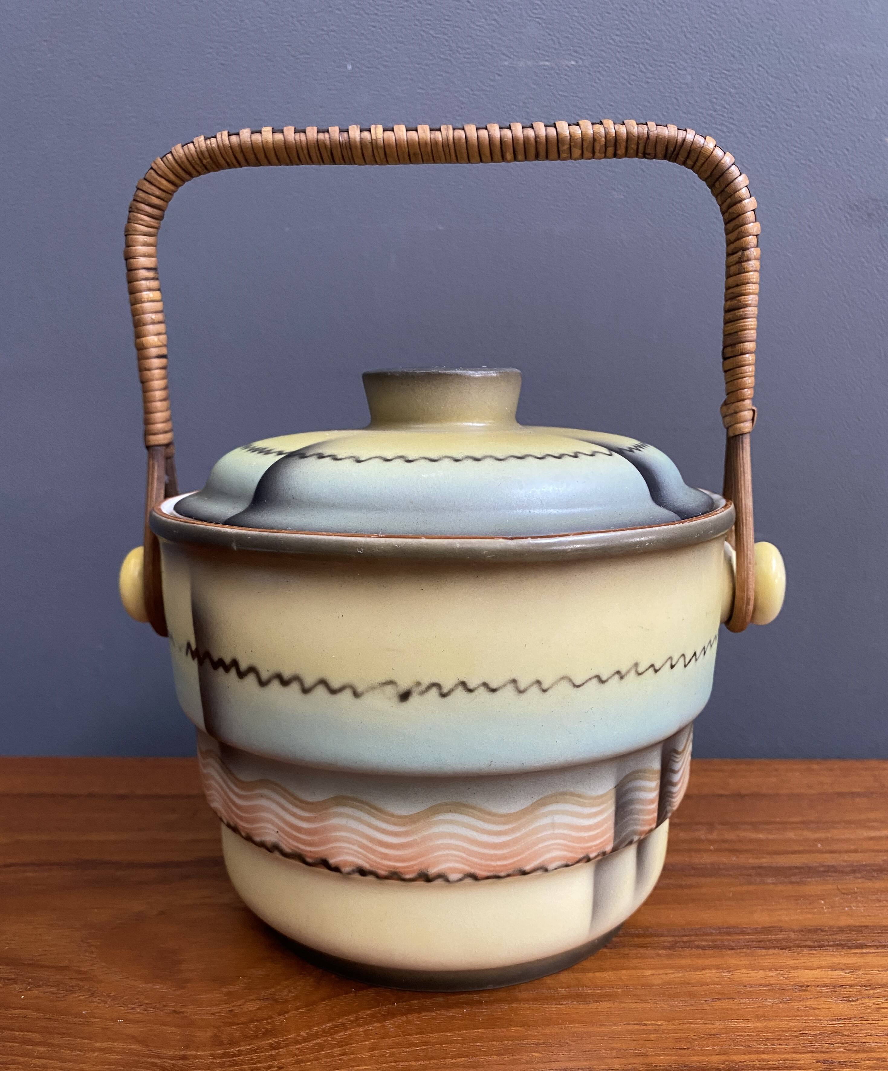 Art deco ceramic candy or cookie jar