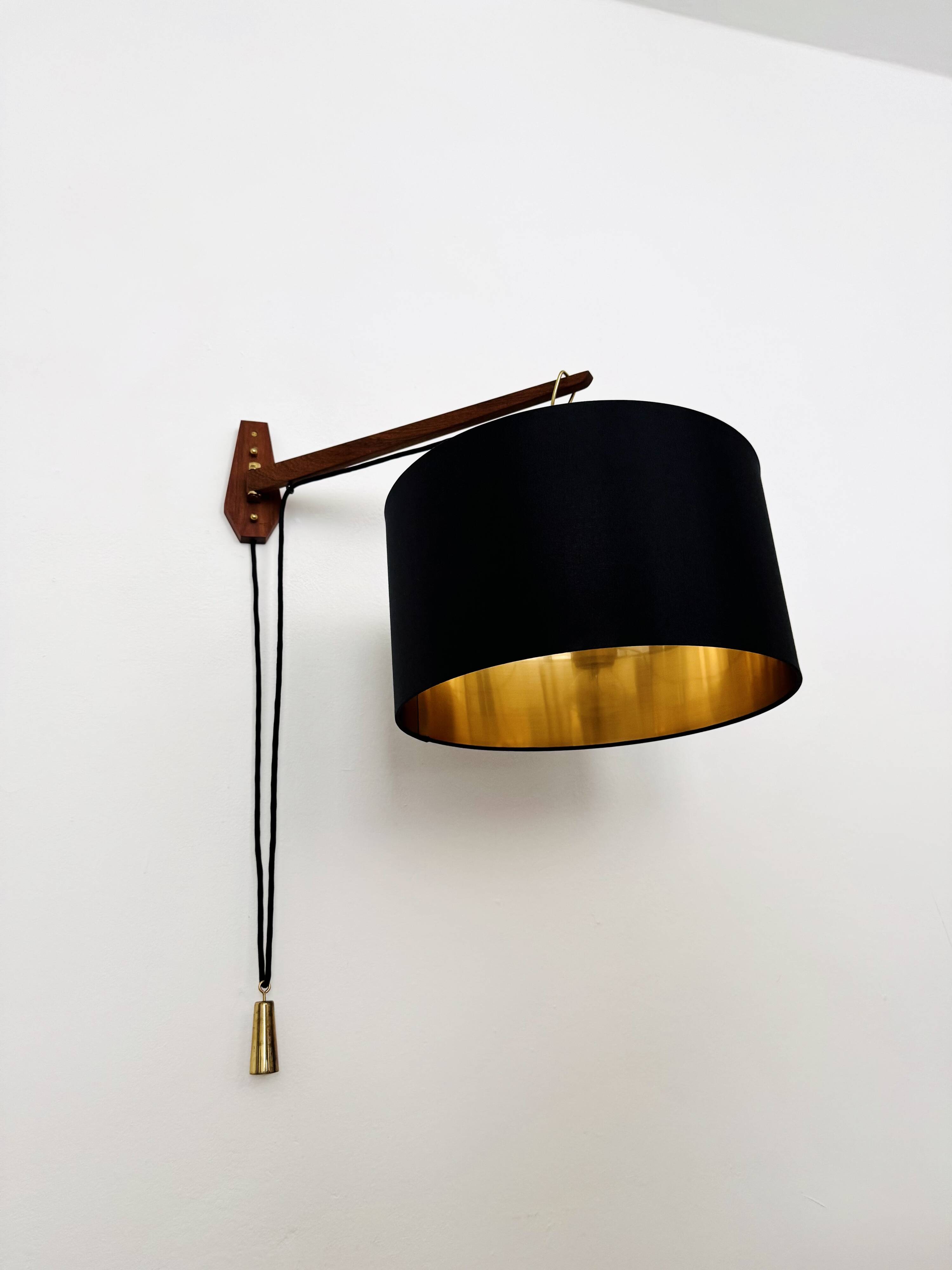 Adjustable Teak Wall Lamp by Kaiser Leuchten