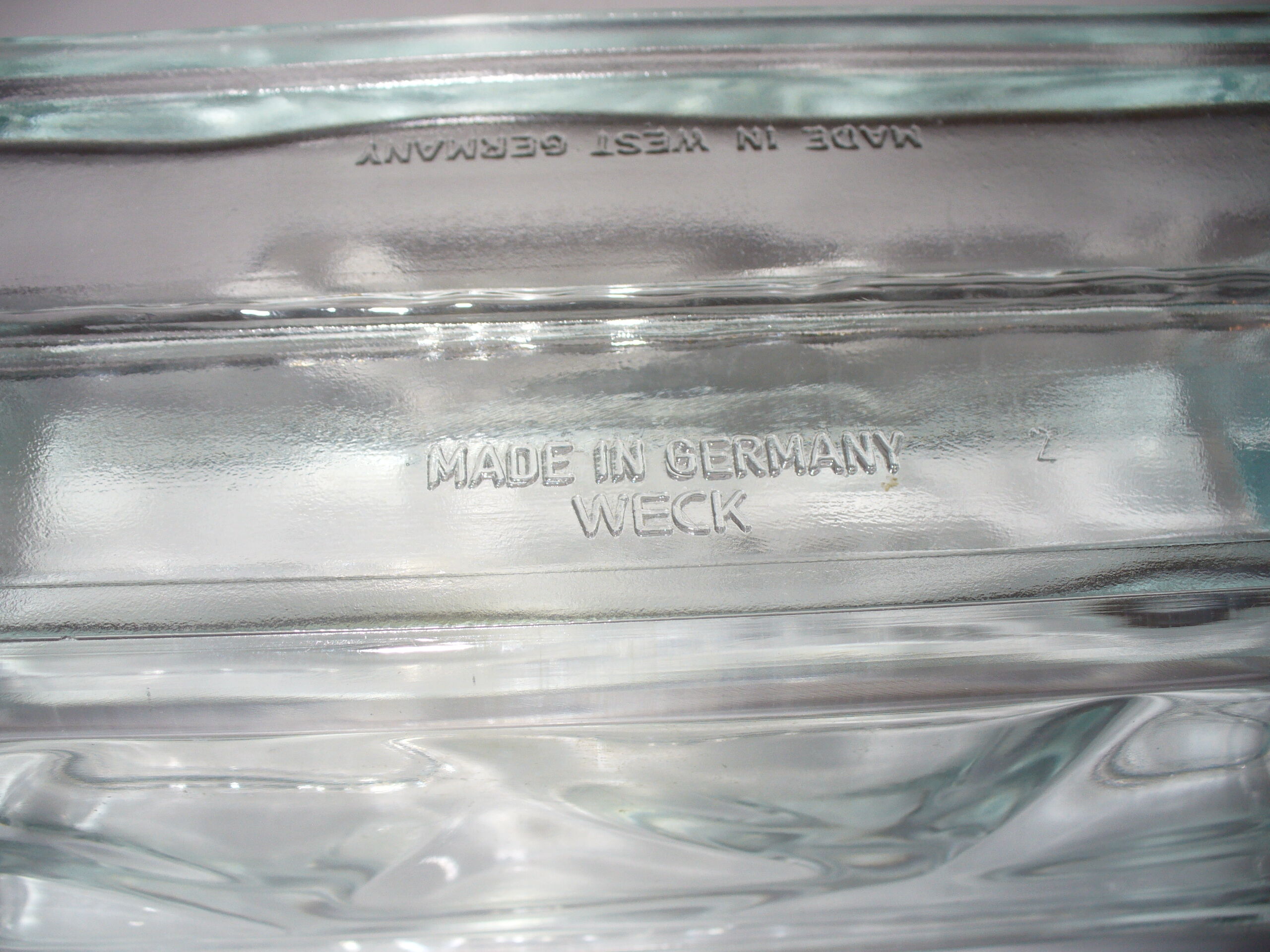 Weck glass slab vase from the 70s