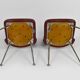 Pair of chairs in chrome and skaï, circa 1960