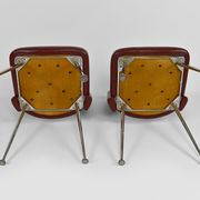 Pair of chairs in chrome and skaï, circa 1960