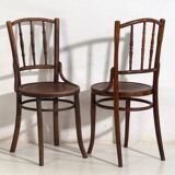 Antique Parisian café-style chairs (c. 1920). Set of 6, no. 3