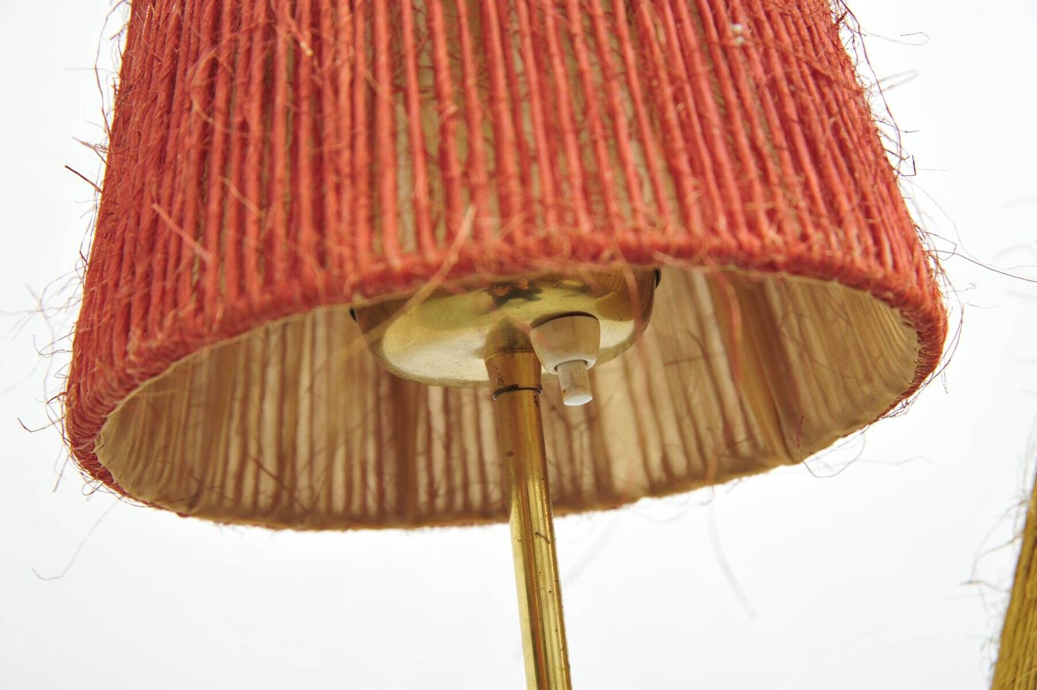 Floor lamp with brass base, 1950s
