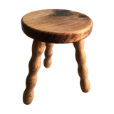 Tabouret tripode bois