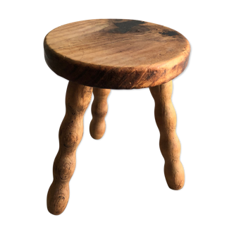 Tabouret tripode bois