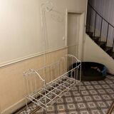 Wrought iron baby bed with mattress