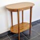 Oval side table with double top in wood - Art Deco style 1940