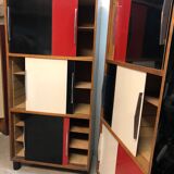 Pair of storage furniture 1960 covered with chromatic melamine 1960
