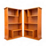 Two vintage asymmetrical storage units