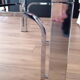 Vintage 70s lounge coffee table chrome-plated base and smoky glass tray